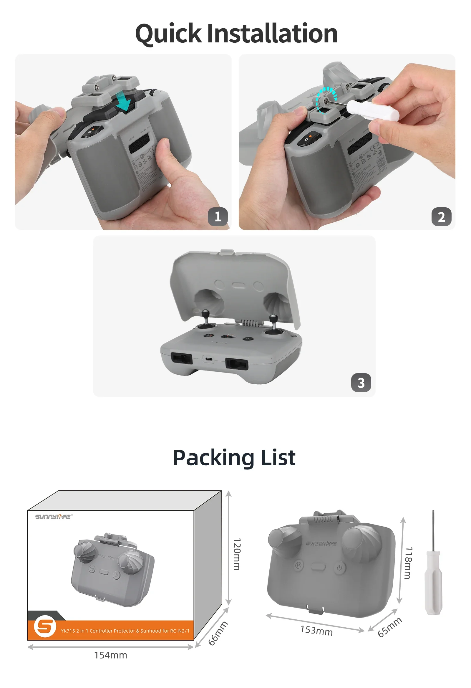2 in 1 Controller Protector Su - Drone Sun Shade 리뷰 및 가격