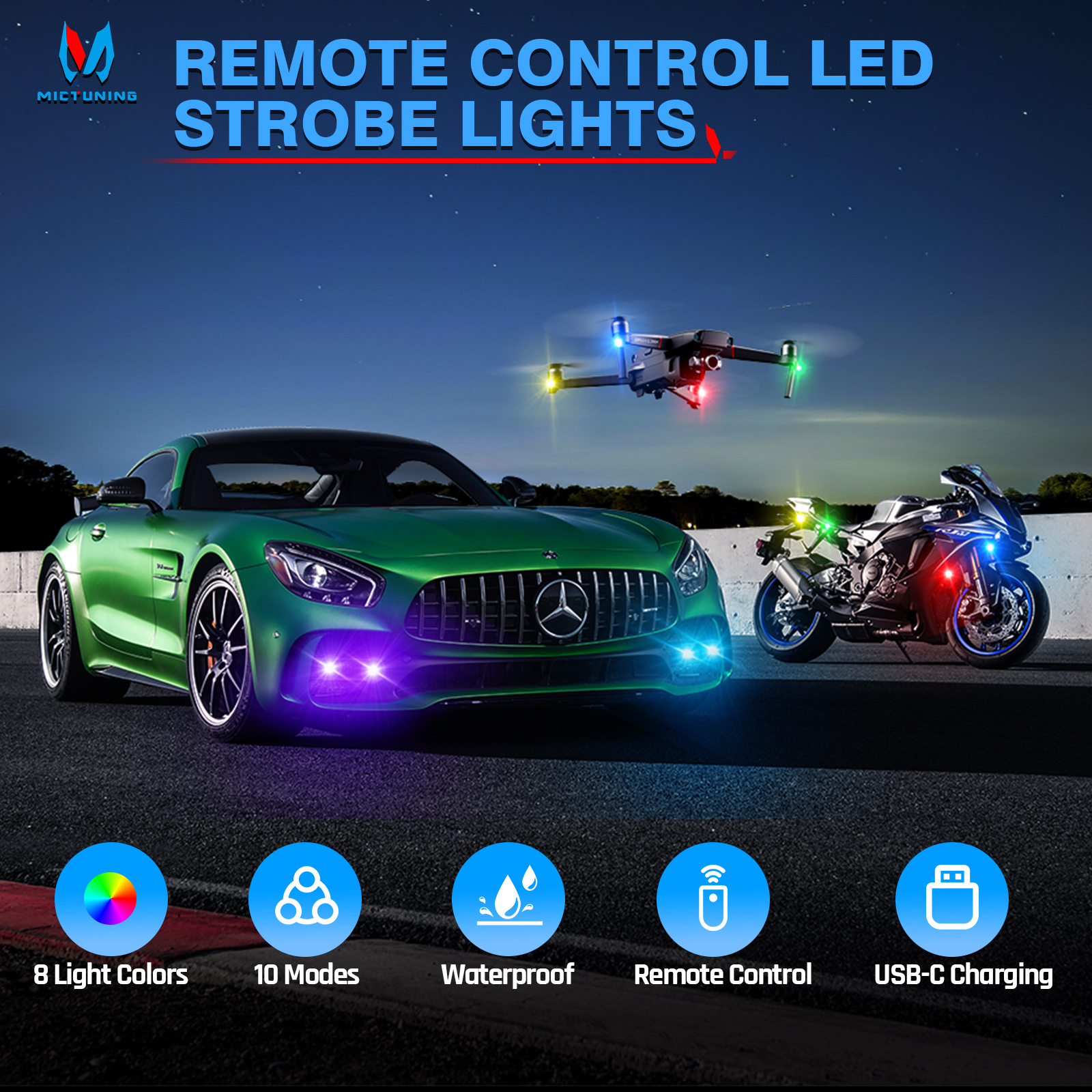 MICTUNING Wireless LED Strobe  - Drone Strobe Light 리뷰 및 가격