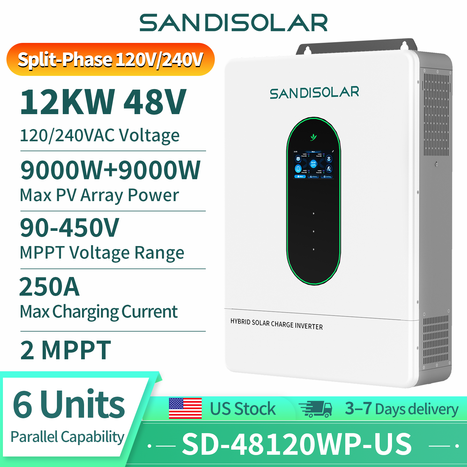 SANDISOLAR 12KW 48V Split-Phas - Drone Solar Charger 리뷰 및 가격
