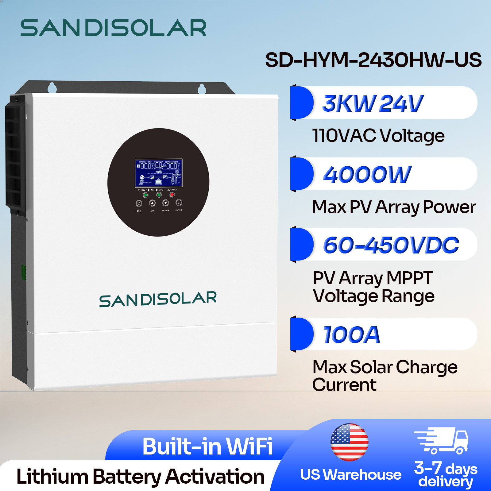 SANDISOLAR 3KW Hybrid Solar In - Drone Solar Charger 리뷰 및 가격
