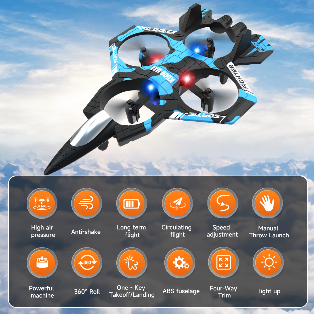 AXNEN K500 MAX RC Plane Fighte - Drone Beacon Light 리뷰 및 가격
