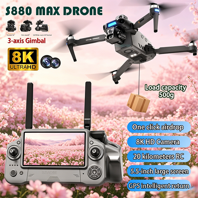 2026 New 8K Dual Camera Drone  - Drone Controller Screen 리뷰 및 가격