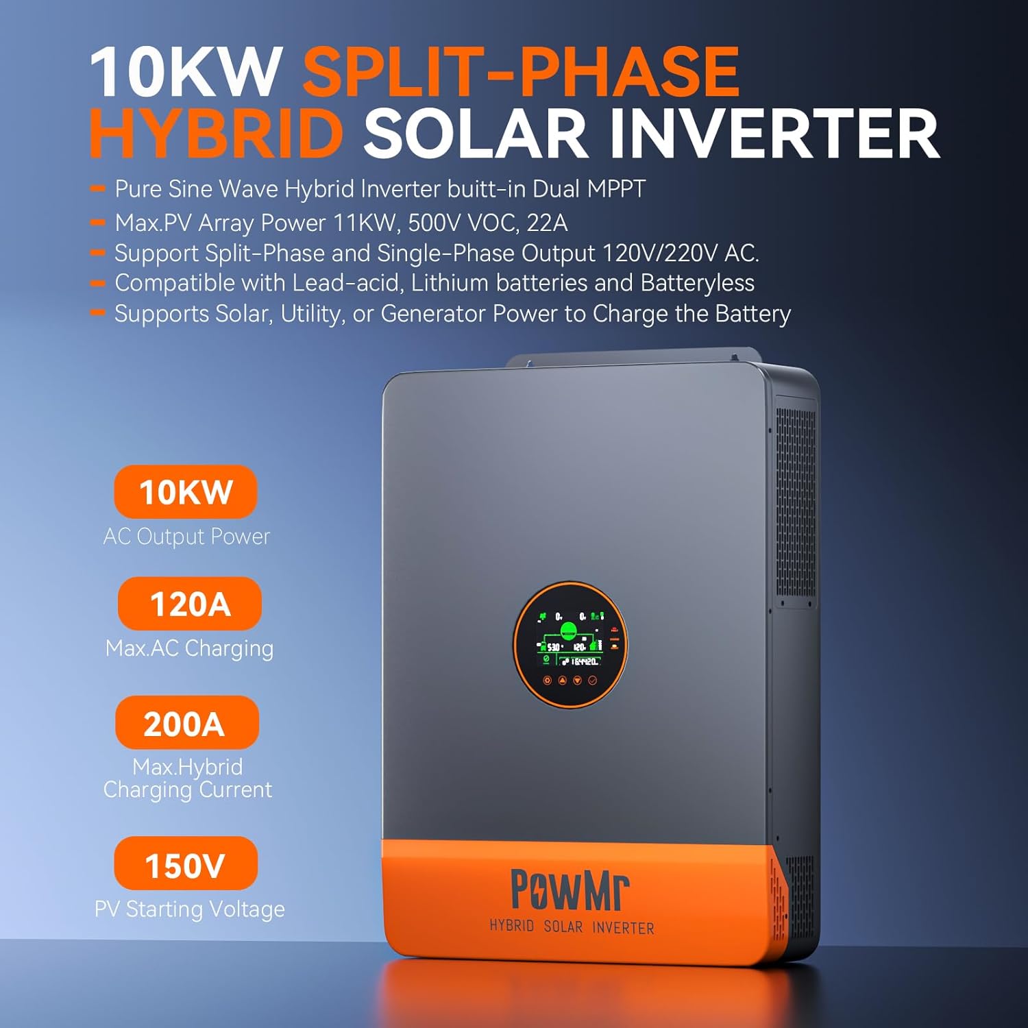 PowMr 10KW Split Phase Inverte - Drone Solar Charger 리뷰 및 가격